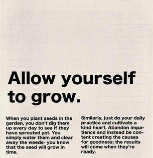 allow yourself to grow