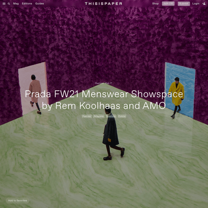 Prada FW21 Menswear Showspace by Rem Koolhaas and AMO