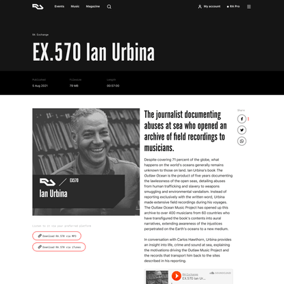 EX.570 Ian Urbina ⟋ RA Exchange