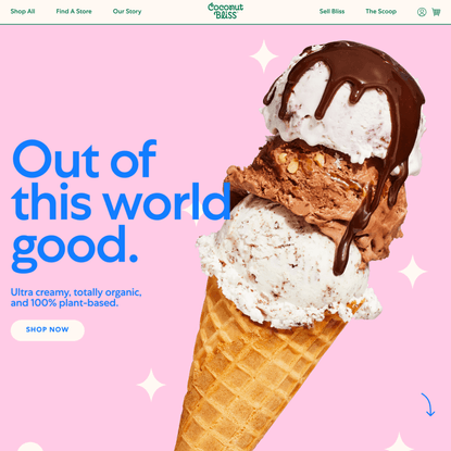 Coconut Bliss | Organic Ice Cream - Vegan and Dairy-Free Ice Cream - Coconut Bliss