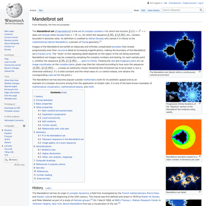 Mandelbrot set - Wikipedia