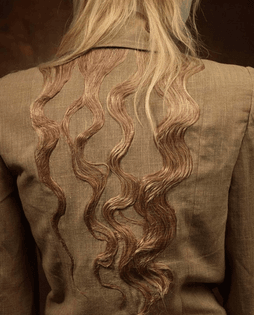 Olivier Theyskens SS 1999
wool blazer with hair application on the back