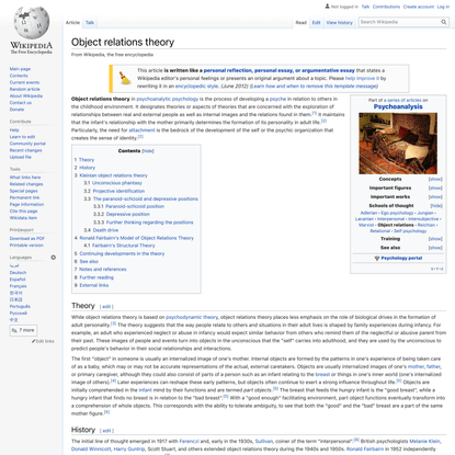Object relations theory - Wikipedia