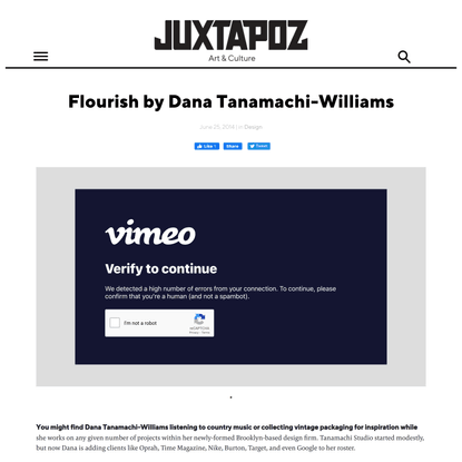 Juxtapoz Magazine - Flourish by Dana Tanamachi-Williams