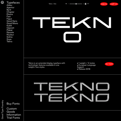 Tekno — Good Type Foundry