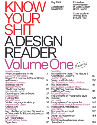 Know your shit. A design reader Vol.1
