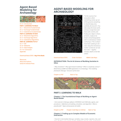 Agent-Based Modeling for Archaeology