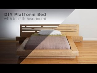 DIY Modern Plywood Platform Bed Part 1 : Frame &amp; Nightstand Build - Woodworking