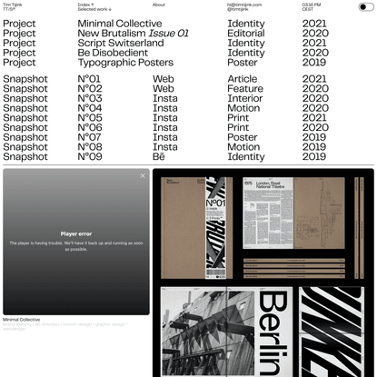 Tim Tijink — Studio for graphic design and art direction