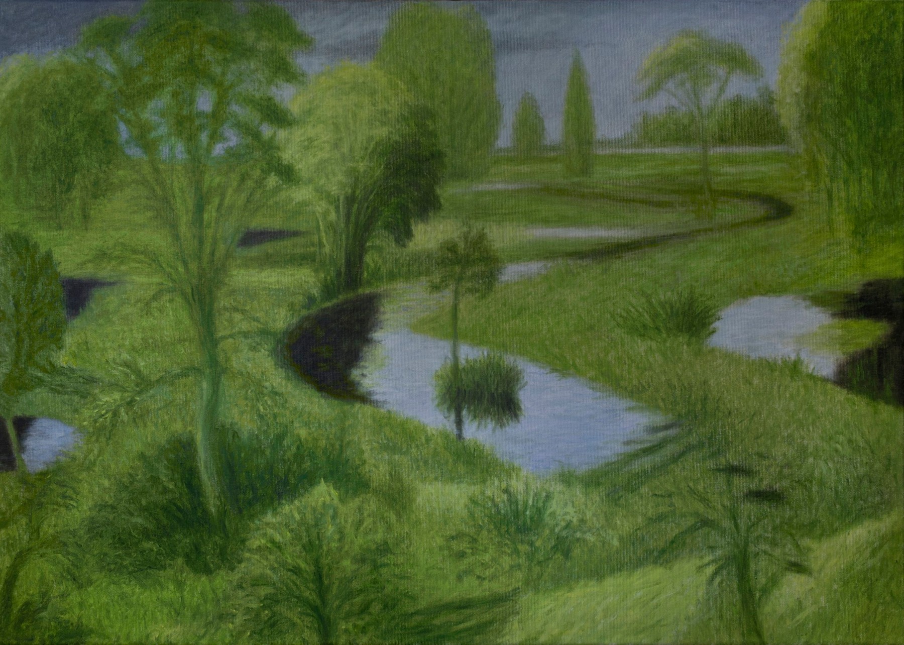 Iwo Zaniewski (Polish, 1956) - Landscape in Konstancin (2018)