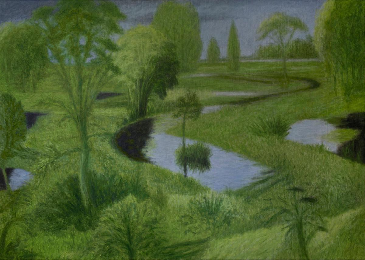 Iwo Zaniewski (Polish, 1956)&nbsp;- Landscape in Konstancin (2018)