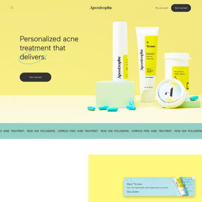 Personalized Acne Treatments & Skincare Products | Apostrophe