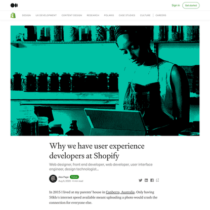 Why we have user experience developers at Shopify