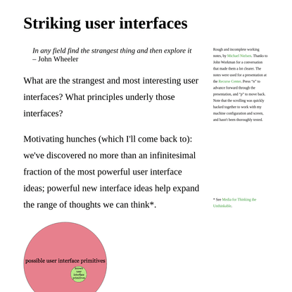 GOOD STUFF –– Striking user interfaces
