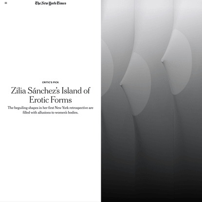 Zilia Sánchez’s Island of Erotic Forms - The New York Times