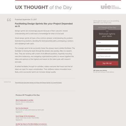 UX Thought of the Day