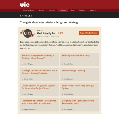 UX Articles by UIE