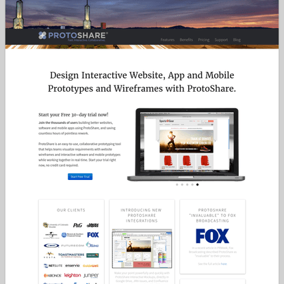 Mockups &amp; Website Wireframes | ProtoShare