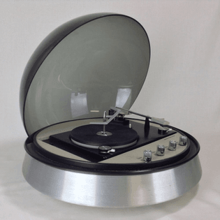 mid-century dome record player