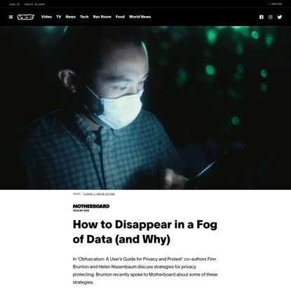 How to Disappear in a Fog of Data (and Why)