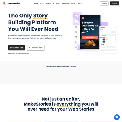 Web Stories Builder - MakeStories