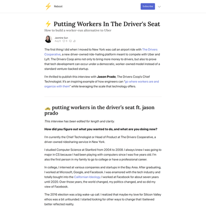 ⚡ Putting Workers In The Driver’s Seat