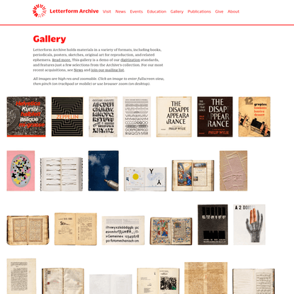 Letterform Archive - Gallery