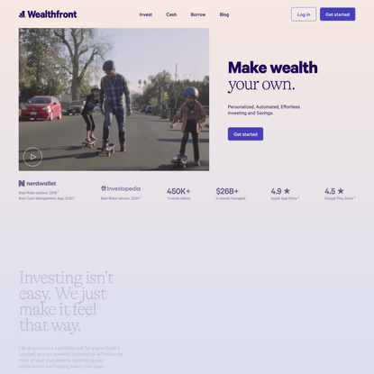 Make Wealth Your Own | Wealthfront
