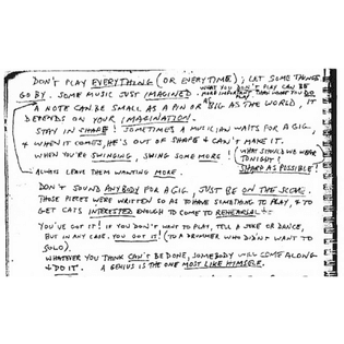 Thelonious Monk, 25 Tips for Musicians (1960)