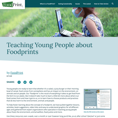 Teaching Young People about Foodprints