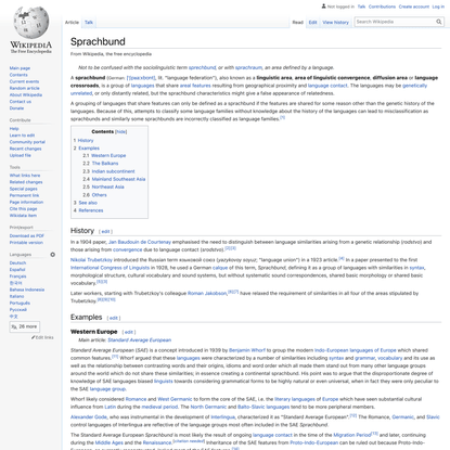 Sprachbund - Wikipedia