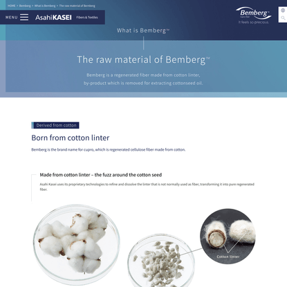 The raw material of Bemberg | What is Bemberg | Bemberg | Asahi Kasei Corporation Fibers &amp; Textiles