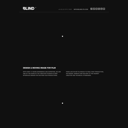 BLIND : DESIGN &amp; MOVING IMAGE FOR FILM.