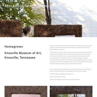 Homegrown — After Architecture