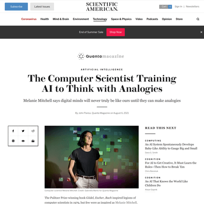 The Computer Scientist Training AI to Think with Analogies