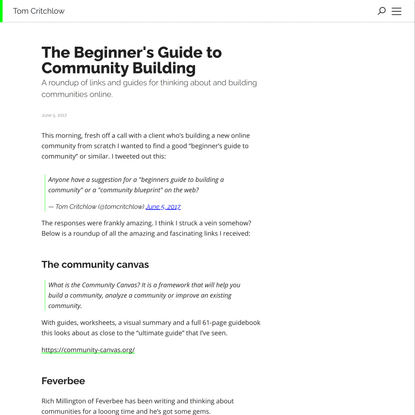 The Beginner’s Guide to Community Building