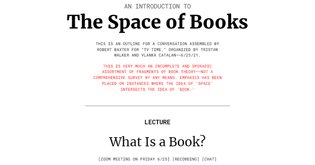 The Space of Books