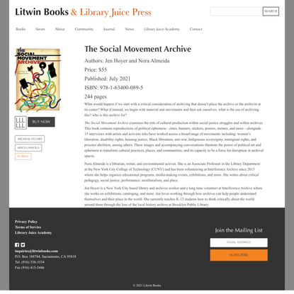 The Social Movement Archive | Litwin Books & Library Juice Press