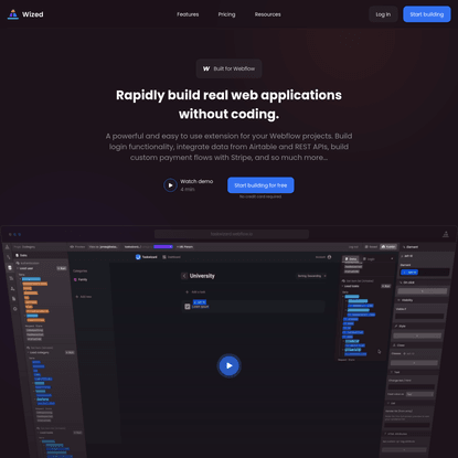 Wized - Rapidly build web applications without code.