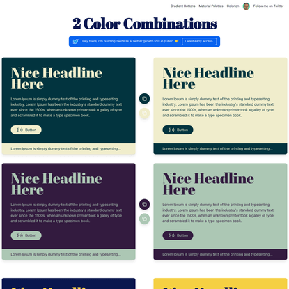 Two Color Combinations
