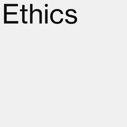 Ethics for Design