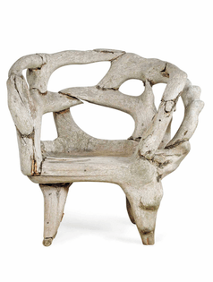English grotto chair, late 19th or early 20th C. 