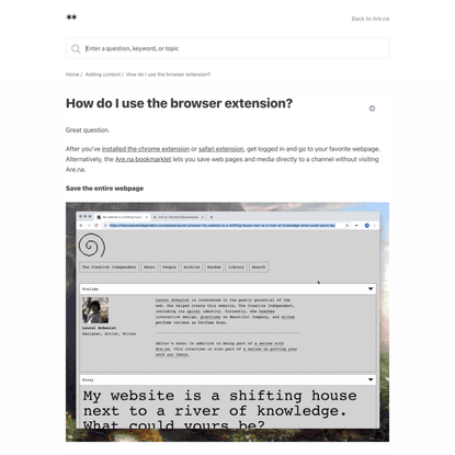 How do I use the browser extension?