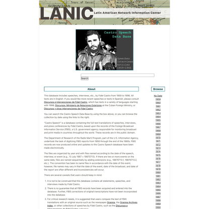 Castro Speech Database - LANIC