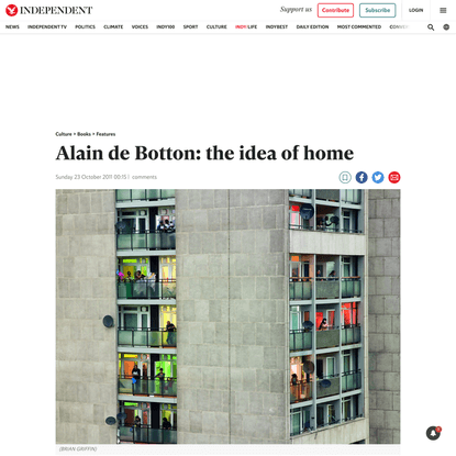 Alain de Botton: the idea of home