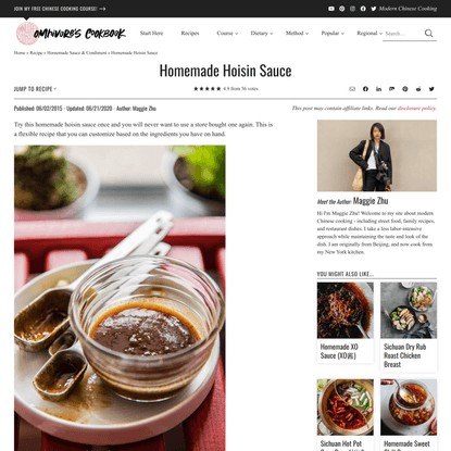 Homemade Hoisin Sauce | Omnivore's Cookbook