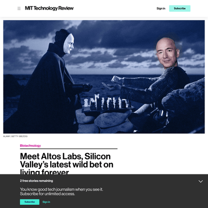Meet Altos Labs, Silicon Valley’s latest wild bet on living forever