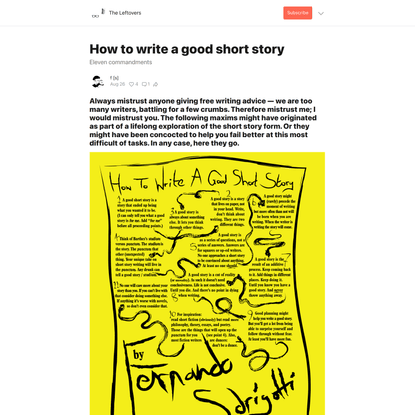 How to write a good short story
