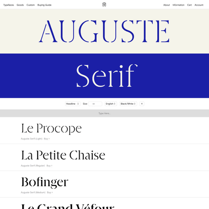 Auguste Serif — Colophon Foundry