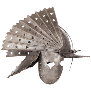 A Winged Hussar’s Zischägge, Poland, ca. 18th century, housed at the Wawel Royal Castle State Art Collection.